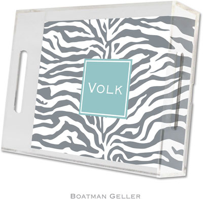 Boatman Geller - Create-Your-Own Personalized Lucite Trays (Zebra Gray Preset - Small)