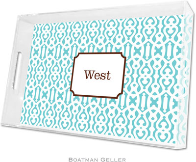 Boatman Geller - Create-Your-Own Personalized Lucite Trays (Cameron Teal - Large) Boatman Geller - Create-Your-Own Personalized Lucite Trays (Cameron Teal - Large)