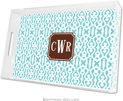 Boatman Geller - Create-Your-Own Personalized Lucite Trays (Cameron Teal Preset - Large) Boatman Geller - Create-Your-Own Personalized Lucite Trays (Cameron Teal Preset - Large)