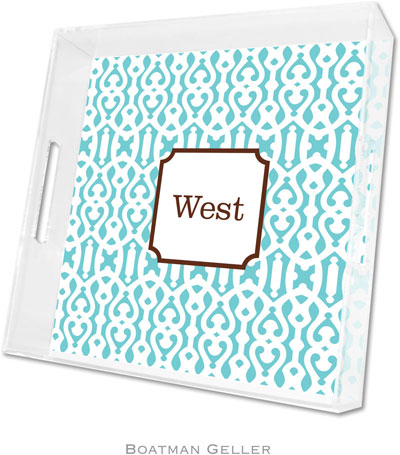 Boatman Geller - Create-Your-Own Personalized Lucite Trays (Cameron Teal - Square) Boatman Geller - Create-Your-Own Personalized Lucite Trays (Cameron Teal - Square)