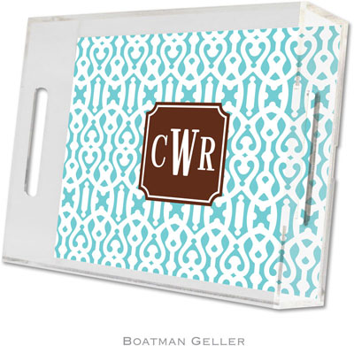 Boatman Geller - Create-Your-Own Personalized Lucite Trays (Cameron Teal Preset - Small) Boatman Geller - Create-Your-Own Personalized Lucite Trays (Cameron Teal Preset - Small)