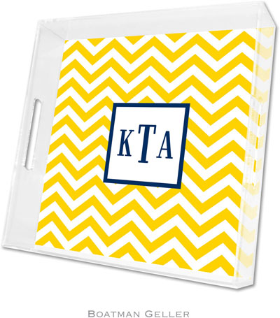 Boatman Geller - Create-Your-Own Personalized Lucite Trays (Chevron Sunflower - Square) Boatman Geller - Create-Your-Own Personalized Lucite Trays (Chevron Sunflower - Square)