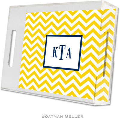 Boatman Geller - Create-Your-Own Personalized Lucite Trays (Chevron Sunflower - Small) Boatman Geller - Create-Your-Own Personalized Lucite Trays (Chevron Sunflower - Small)