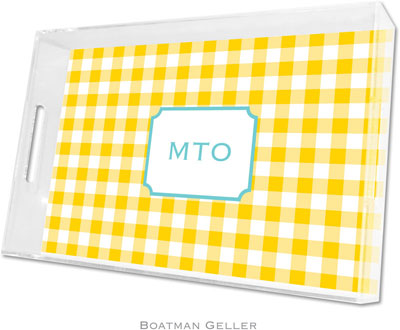 Boatman Geller - Create-Your-Own Personalized Lucite Trays (Classic Check Sunflower - Large) Boatman Geller - Create-Your-Own Personalized Lucite Trays (Classic Check Sunflower - Large)