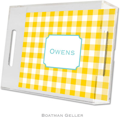 Boatman Geller - Create-Your-Own Personalized Lucite Trays (Classic Check Sunflower - Small) Boatman Geller - Create-Your-Own Personalized Lucite Trays (Classic Check Sunflower - Small)