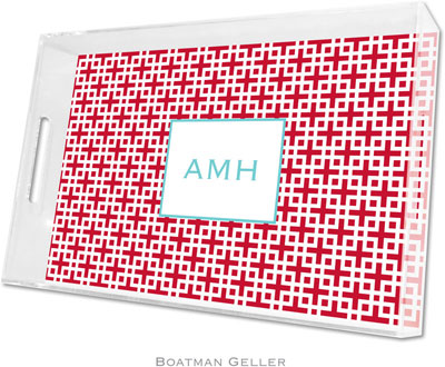 Boatman Geller - Create-Your-Own Personalized Lucite Trays (Lattice Cherry - Large) Boatman Geller - Create-Your-Own Personalized Lucite Trays (Lattice Cherry - Large)