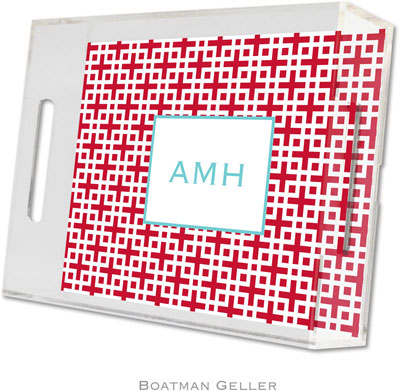 Boatman Geller - Create-Your-Own Personalized Lucite Trays (Lattice Cherry - Small) Boatman Geller - Create-Your-Own Personalized Lucite Trays (Lattice Cherry - Small)