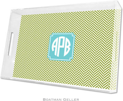Boatman Geller - Create-Your-Own Personalized Lucite Trays (Herringbone Jungle Preset - Large) Boatman Geller - Create-Your-Own Personalized Lucite Trays (Herringbone Jungle Preset - Large)