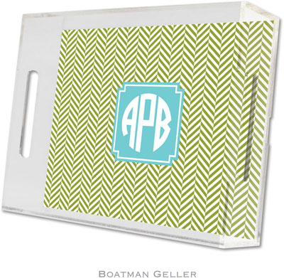 Boatman Geller - Create-Your-Own Personalized Lucite Trays (Herringbone Jungle Preset - Small) Boatman Geller - Create-Your-Own Personalized Lucite Trays (Herringbone Jungle Preset - Small)