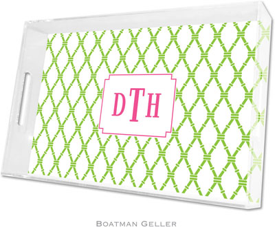 Boatman Geller Lucite Trays - Bamboo Green & Raspberry (Large - Panel) Boatman Geller Lucite Trays - Bamboo Green & Raspberry (Large - Panel)
