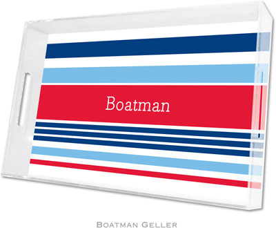 Boatman Geller Lucite Trays - Espadrille Nautical (Large - Panel)