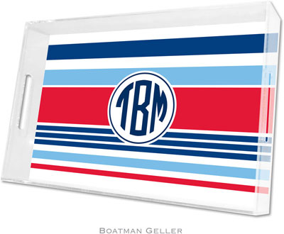 Boatman Geller Lucite Trays - Espadrille Nautical (Large - Pre-Set) Boatman Geller Lucite Trays - Espadrille Nautical (Large - Pre-Set)