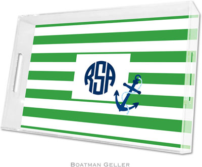 Boatman Geller Lucite Trays - Stripe Anchor (Large - Panel) Boatman Geller Lucite Trays - Stripe Anchor (Large - Panel)