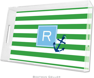 Boatman Geller Lucite Trays - Stripe Anchor (Large - Pre-Set) Boatman Geller Lucite Trays - Stripe Anchor (Large - Pre-Set)