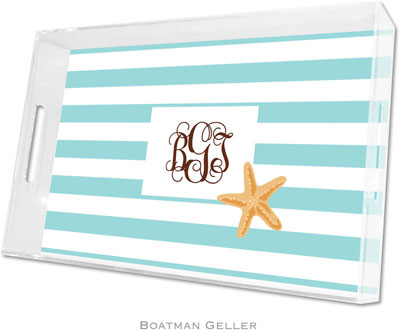 Boatman Geller Lucite Trays - Stripe Starfish (Large - Panel)