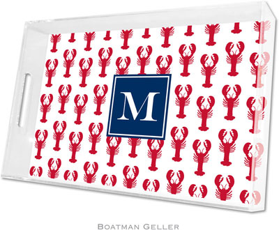 Boatman Geller Lucite Trays - Lobsters Red (Large - Pre-Set)