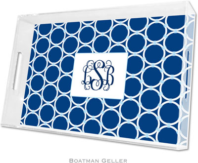 Boatman Geller Lucite Trays - Bamboo Rings Navy (Large - Panel) Boatman Geller Lucite Trays - Bamboo Rings Navy (Large - Panel)