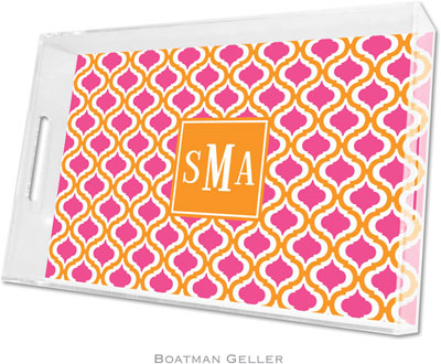 Boatman Geller Lucite Trays - Kate Tangerine & Raspberry (Large - Pre-Set) Boatman Geller Lucite Trays - Kate Tangerine & Raspberry (Large - Pre-Set)