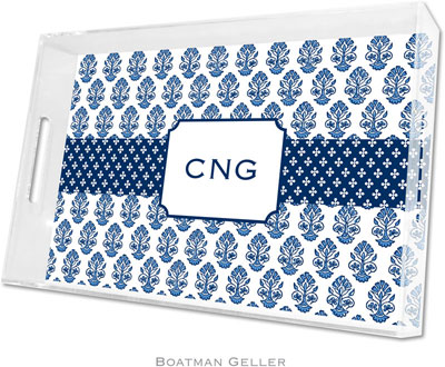 Boatman Geller Lucite Trays - Beti Navy (Large - Panel) Boatman Geller Lucite Trays - Beti Navy (Large - Panel)