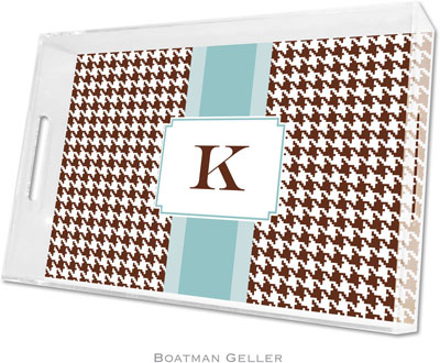 Boatman Geller Lucite Trays - Alex Houndstooth Chocolate (Large - Panel) Boatman Geller Lucite Trays - Alex Houndstooth Chocolate (Large - Panel)