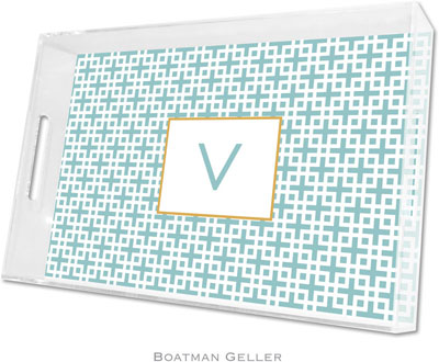 Boatman Geller Lucite Trays - Lattice Slate (Large - Panel) Boatman Geller Lucite Trays - Lattice Slate (Large - Panel)