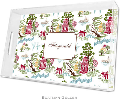 Boatman Geller Lucite Trays - Chinoiserie Autumn (Large - Panel) Boatman Geller Lucite Trays - Chinoiserie Autumn (Large - Panel)