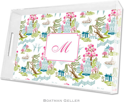 Boatman Geller Lucite Trays - Chinoiserie Spring (Large - Panel) Boatman Geller Lucite Trays - Chinoiserie Spring (Large - Panel)