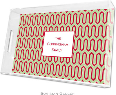 Boatman Geller Lucite Trays - Blaine Cherry (Large - Panel) Boatman Geller Lucite Trays - Blaine Cherry (Large - Panel)