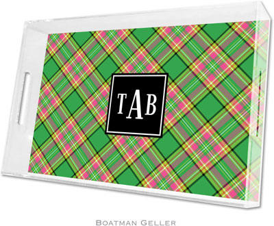 Boatman Geller Lucite Trays - Preppy Plaid (Large - Pre-Set) Boatman Geller Lucite Trays - Preppy Plaid (Large - Pre-Set)