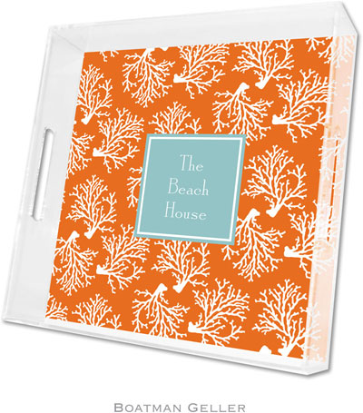 Boatman Geller Lucite Trays - Coral Repeat (Square - Pre-Set) Boatman Geller Lucite Trays - Coral Repeat (Square - Pre-Set)