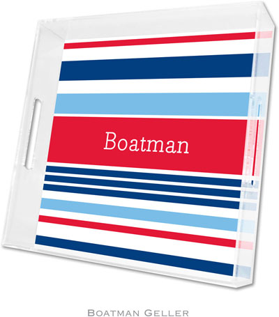 Boatman Geller Lucite Trays - Espadrille Nautical (Square - Panel)
