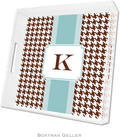 Boatman Geller Lucite Trays - Alex Houndstooth Chocolate (Square - Panel) Boatman Geller Lucite Trays - Alex Houndstooth Chocolate (Square - Panel)