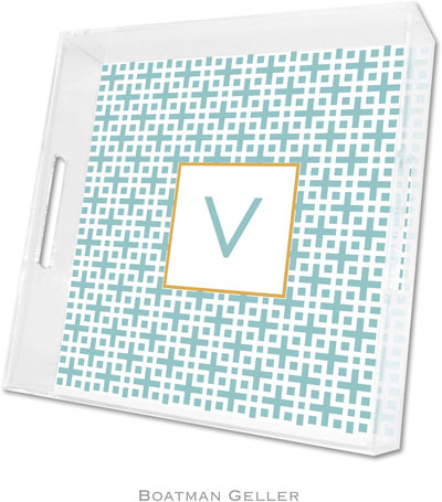 Boatman Geller Lucite Trays - Lattice Slate (Square - Panel) Boatman Geller Lucite Trays - Lattice Slate (Square - Panel)