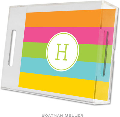 Boatman Geller Lucite Trays - Bold Stripe (Small - Panel) Boatman Geller Lucite Trays - Bold Stripe (Small - Panel)