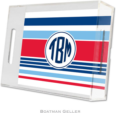 Boatman Geller Lucite Trays - Espadrille Nautical (Small - Pre-Set) Boatman Geller Lucite Trays - Espadrille Nautical (Small - Pre-Set)