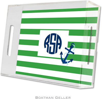 Boatman Geller Lucite Trays - Stripe Anchor (Small - Panel) Boatman Geller Lucite Trays - Stripe Anchor (Small - Panel)