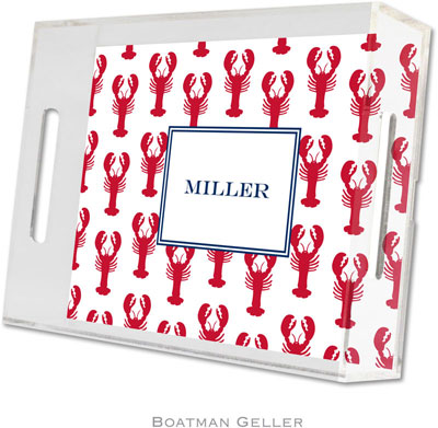 Boatman Geller Lucite Trays - Lobsters Red (Small - Panel) Boatman Geller Lucite Trays - Lobsters Red (Small - Panel)