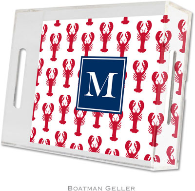 Boatman Geller Lucite Trays - Lobsters Red (Small - Pre-Set)