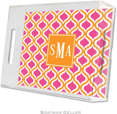 Boatman Geller Lucite Trays - Kate Tangerine & Raspberry (Small - Pre-Set)