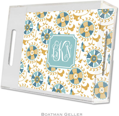 Boatman Geller Lucite Trays - Suzani Gold (Small - Pre-Set) Boatman Geller Lucite Trays - Suzani Gold (Small - Pre-Set)