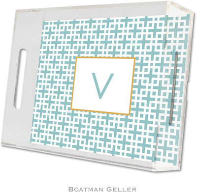 Boatman Geller Lucite Trays - Lattice Slate (Small - Panel) Boatman Geller Lucite Trays - Lattice Slate (Small - Panel)