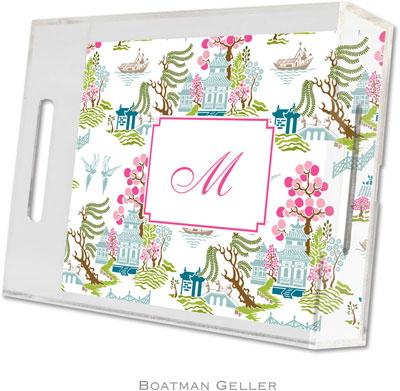 Boatman Geller Lucite Trays - Chinoiserie Spring (Small - Panel) Boatman Geller Lucite Trays - Chinoiserie Spring (Small - Panel)