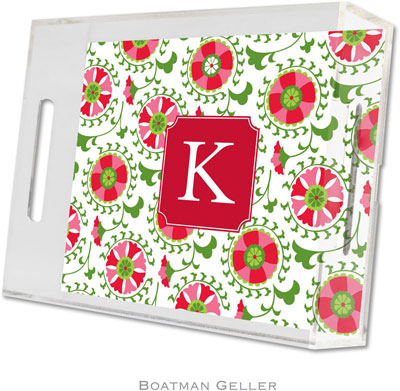 Boatman Geller Lucite Trays - Suzani Holiday (Small - Pre-Set) Boatman Geller Lucite Trays - Suzani Holiday (Small - Pre-Set)