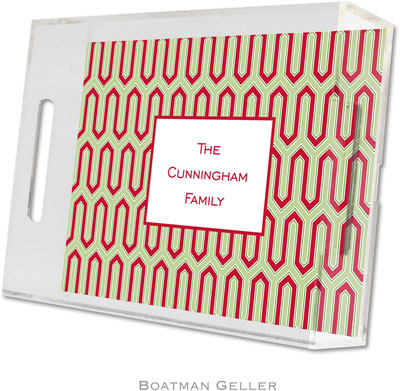 Boatman Geller Lucite Trays - Blaine Cherry (Small - Panel) Boatman Geller Lucite Trays - Blaine Cherry (Small - Panel)
