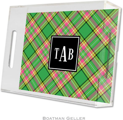 Boatman Geller Lucite Trays - Preppy Plaid (Small - Pre-Set) Boatman Geller Lucite Trays - Preppy Plaid (Small - Pre-Set)