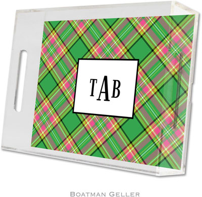 Boatman Geller Lucite Trays - Preppy Plaid (Small - Panel) Boatman Geller Lucite Trays - Preppy Plaid (Small - Panel)