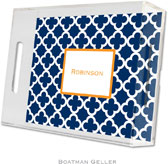 Boatman Geller - Create-Your-Own Personalized Lucite Trays (Bristol Tile Navy - Small)