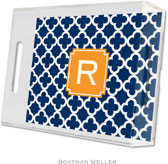 Boatman Geller - Create-Your-Own Personalized Lucite Trays (Bristol Tile Navy Preset - Small)