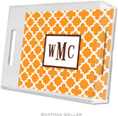 Boatman Geller - Create-Your-Own Personalized Lucite Trays (Bristol Tile Tangerine - Small)