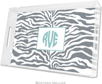 Boatman Geller - Create-Your-Own Personalized Lucite Trays (Zebra Gray - Large)